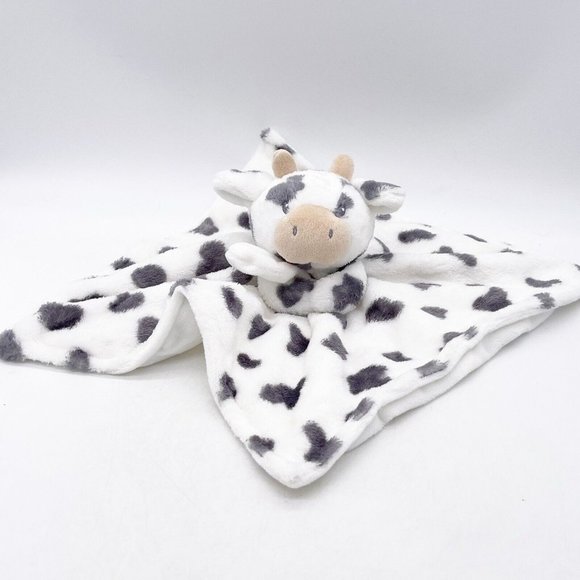 CARTER’s Cow Security Blanket Plush Lovey Gray Spots White Plush 13x13 2023 - Picture 7 of 7